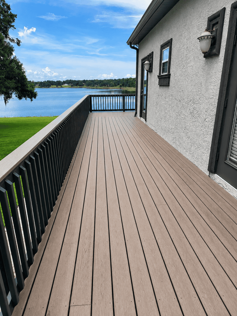 Roach side of house deck painted stained